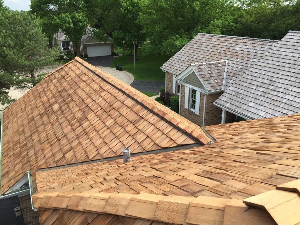 With proper cedar roofing maintenance your roof can look like this for years