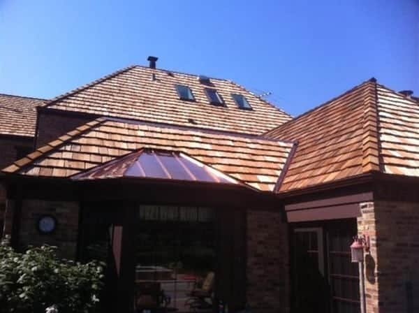Cedar roofing installation